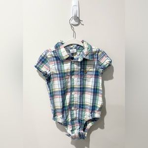 Baby Gap boys button down dress onesie